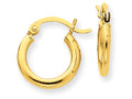 FJC Finejewelers 10k Polished 2mm Round Hoop Earrings