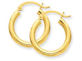FJC Finejewelers 10k Polished 3mm Round Hoop Earrings