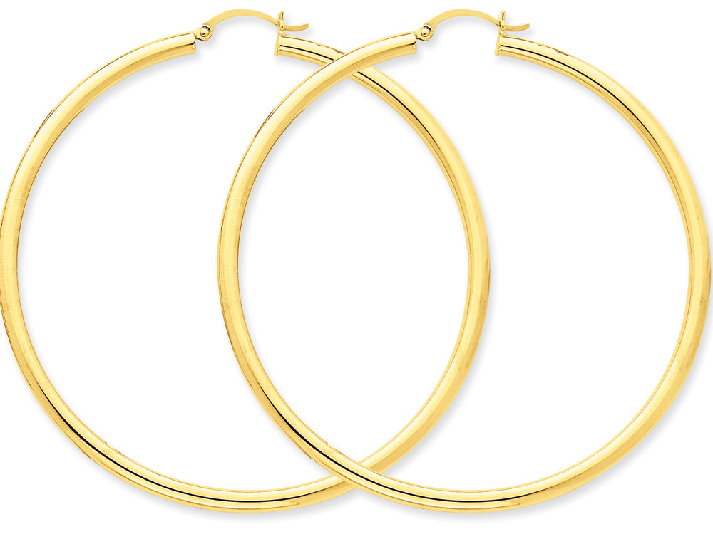 FJC Finejewelers 10k Polished 3mm Round Hoop Earrings