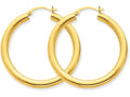 FJC Finejewelers 10k Polished 4mm X 40mm Tube Hoop Earrings