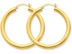 FJC Finejewelers 10k Polished 4mm X 40mm Tube Hoop Earrings
