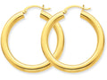 FJC Finejewelers 10k Polished 4mm X 35mm Tube Hoop Earrings