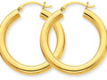 FJC Finejewelers 10k Polished 4mm X 30mm Tube Hoop Earrings