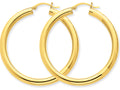 FJC Finejewelers 10k Polished 4mm X 45mm Tube Hoop Earrings