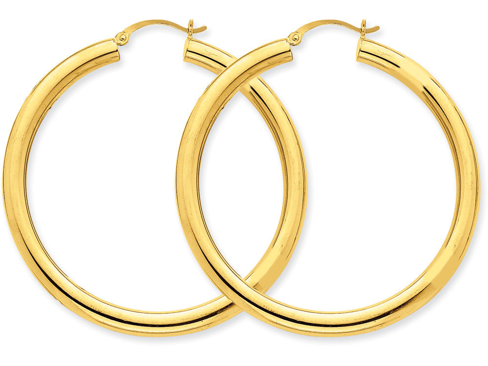 FJC Finejewelers 10k Polished 42mm X 50mm  x 4mm Tube Hoop Earrings