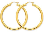 FJC Finejewelers 10k Polished 42mm X 50mm  x 4mm Tube Hoop Earrings