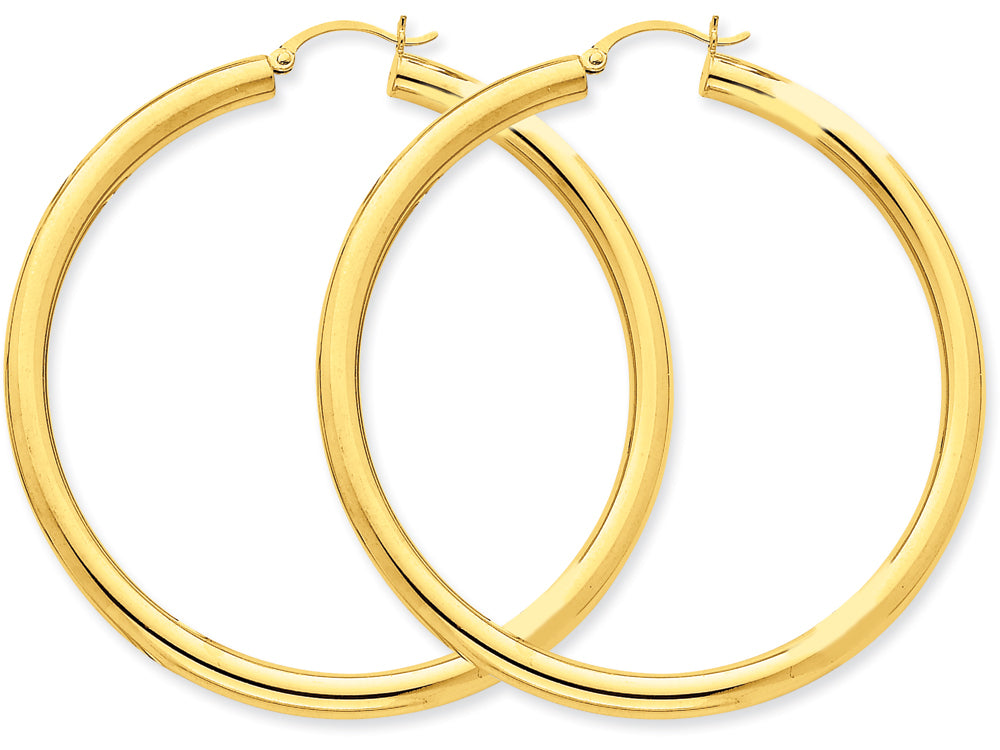 FJC Finejewelers 10k Polished 61mm X 50mm x 4mm Tube Hoop Earrings