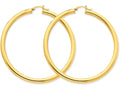 FJC Finejewelers 10k Polished 4mm X 65mm Tube Hoop Earrings