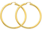 FJC Finejewelers 10k Polished 4mm X 65mm Tube Hoop Earrings