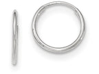 FJC Finejewelers 10k White Gold Endless Hoop Earrings