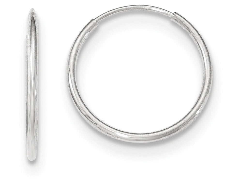 FJC Finejewelers 10k White Gold Endless Hoop Earrings