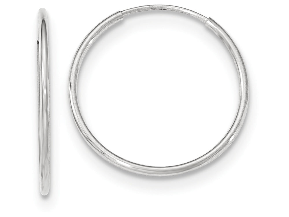 FJC Finejewelers 10k White Gold Endless Hoop Earrings