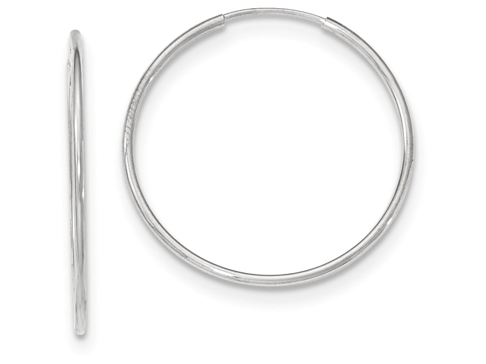 FJC Finejewelers 10k White Gold Endless Hoop Earrings