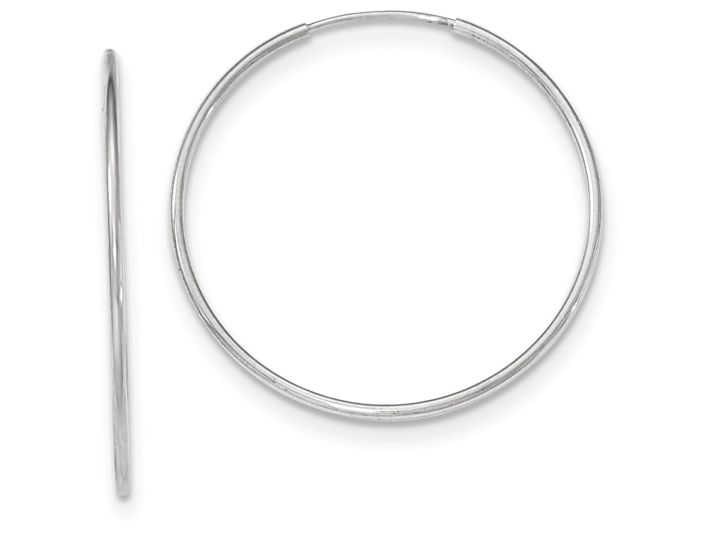 FJC Finejewelers 10k White Gold Endless Hoop Earrings