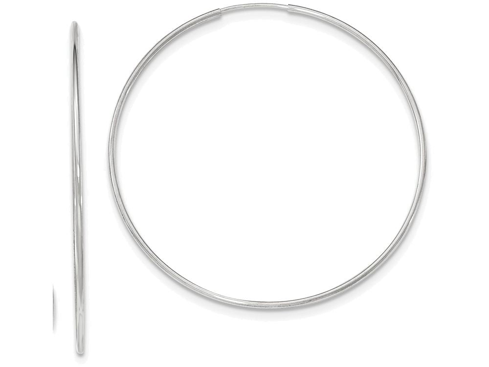 FJC Finejewelers 10k White Gold Endless Hoop Earrings
