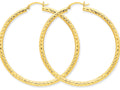 FJC Finejewelers 10k Bright-cut 3mm Round Hoop Earrings