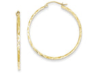 FJC Finejewelers 10k 1.5x35mm Bright Cut Hoop Earrings