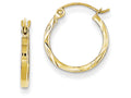FJC Finejewelers 10k 1.5x15mm Bright Cut Hoop Earrings
