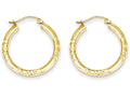 FJC Finejewelers 10k Bright Cut 3x25mm Hollow Tube Hoop Earrings