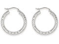 FJC Finejewelers 10k White Gold Bright Cut 3mm Hoop Earrings