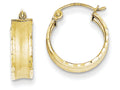 FJC Finejewelers 10k Satin Bright Cut Hoop Earrings