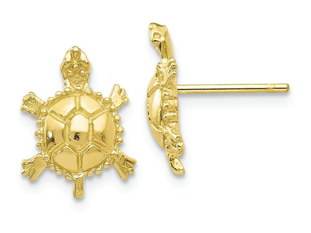FJC Finejewelers 10k Yellow Gold Turtle Post Earrings