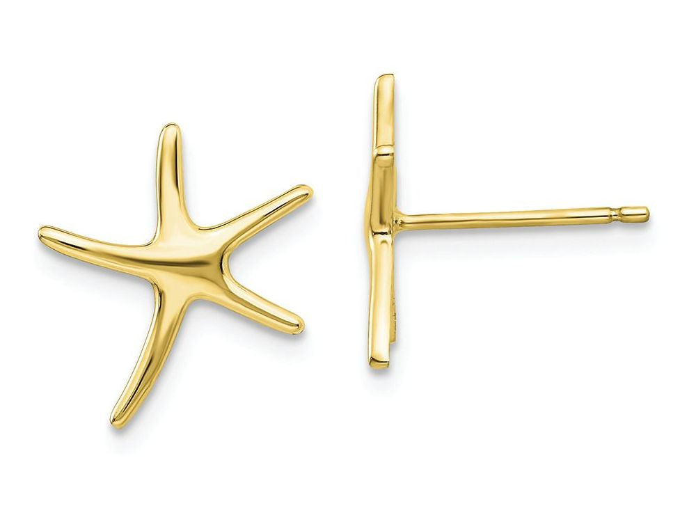 FJC Finejewelers 10k Yellow Gold Mini Dancing Starfish Post Earrings