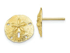 FJC Finejewelers 10k Yellow Gold Sand Dollar Post Earrings