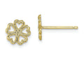 FJC Finejewelers 10k Yellow Gold Five Heart Circle Post Earrings