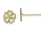 FJC Finejewelers 10k Yellow Gold Five Heart Circle Post Earrings