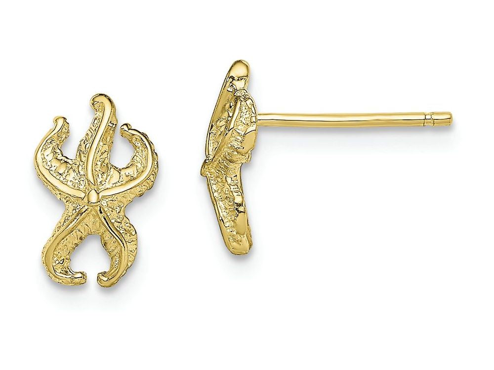 FJC Finejewelers 10k Yellow Gold Starfish Post Earrings