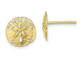 FJC Finejewelers 10k Yellow Gold Mini Sand Dollarpost Earrings