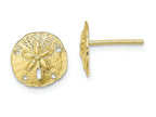 FJC Finejewelers 10k Yellow Gold Mini Sand Dollarpost Earrings