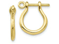 FJC Finejewelers 10k Yellow Gold Small Shackle Link Screw Earrings (pair)
