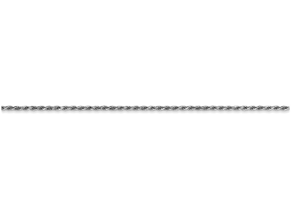 FJC Finejewelers 20 Inch 10k White Gold 1.2mm Machine Made bright-cut Rope Chain Necklace