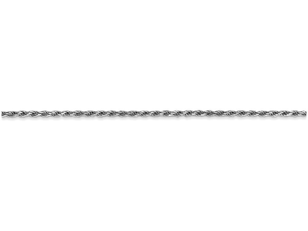 FJC Finejewelers 20 Inch 10k White Gold 1.5mm Machine Made bright-cut Rope Chain Necklace