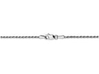 FJC Finejewelers 20 Inch 10k White Gold 1.5mm Machine Made bright-cut Rope Chain Necklace