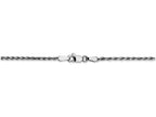 FJC Finejewelers 24 Inch 10k White Gold 1.5mm Machine Made bright-cut Rope Chain Necklace