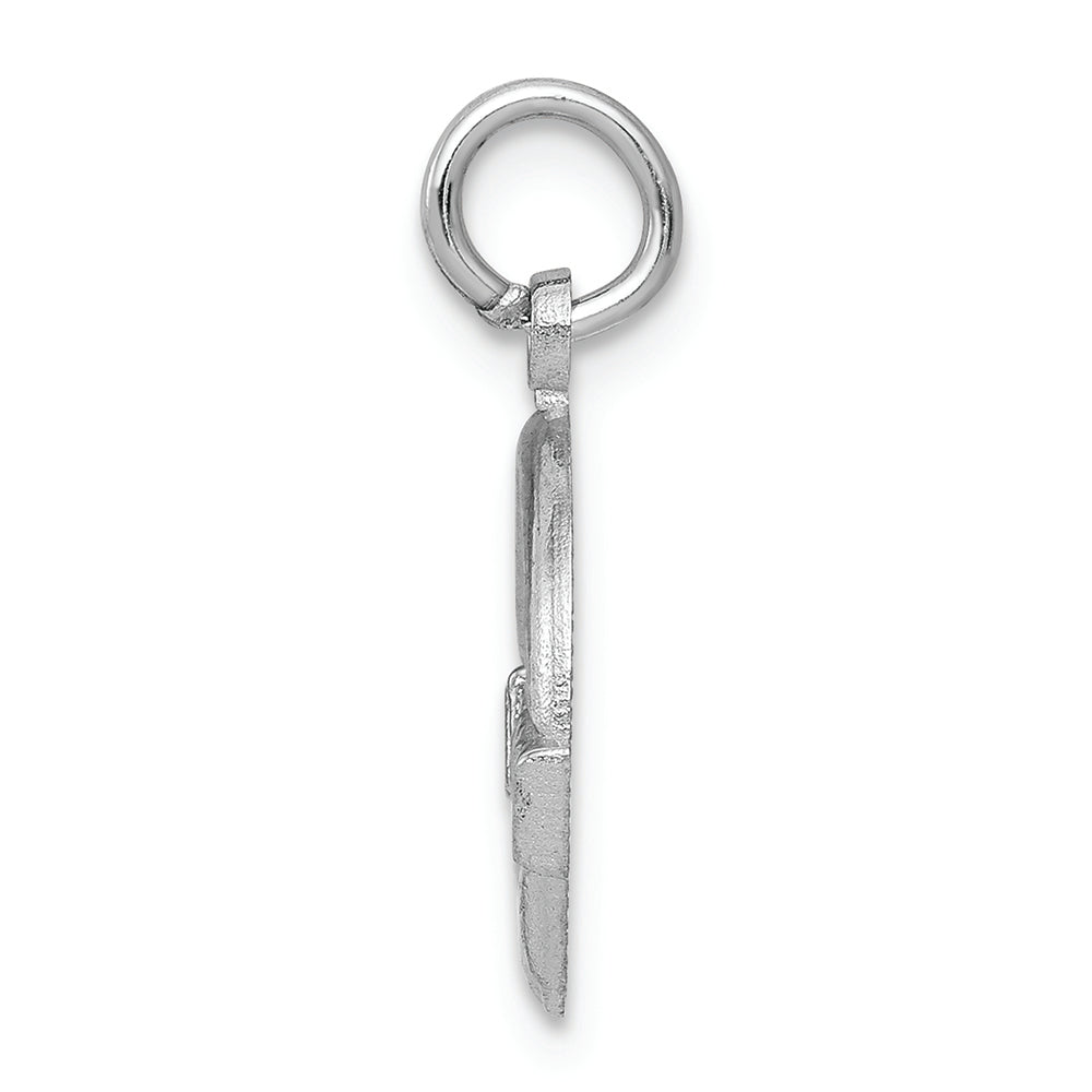FJC Finejewelers 10k White Gold Claddagh Charm