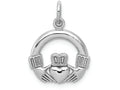 FJC Finejewelers 10k White Gold Claddagh Charm