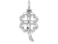 FJC Finejewelers 10k White Gold Solid Open 4-leaf Clover Charm