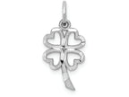 FJC Finejewelers 10k White Gold Solid Open 4-leaf Clover Charm