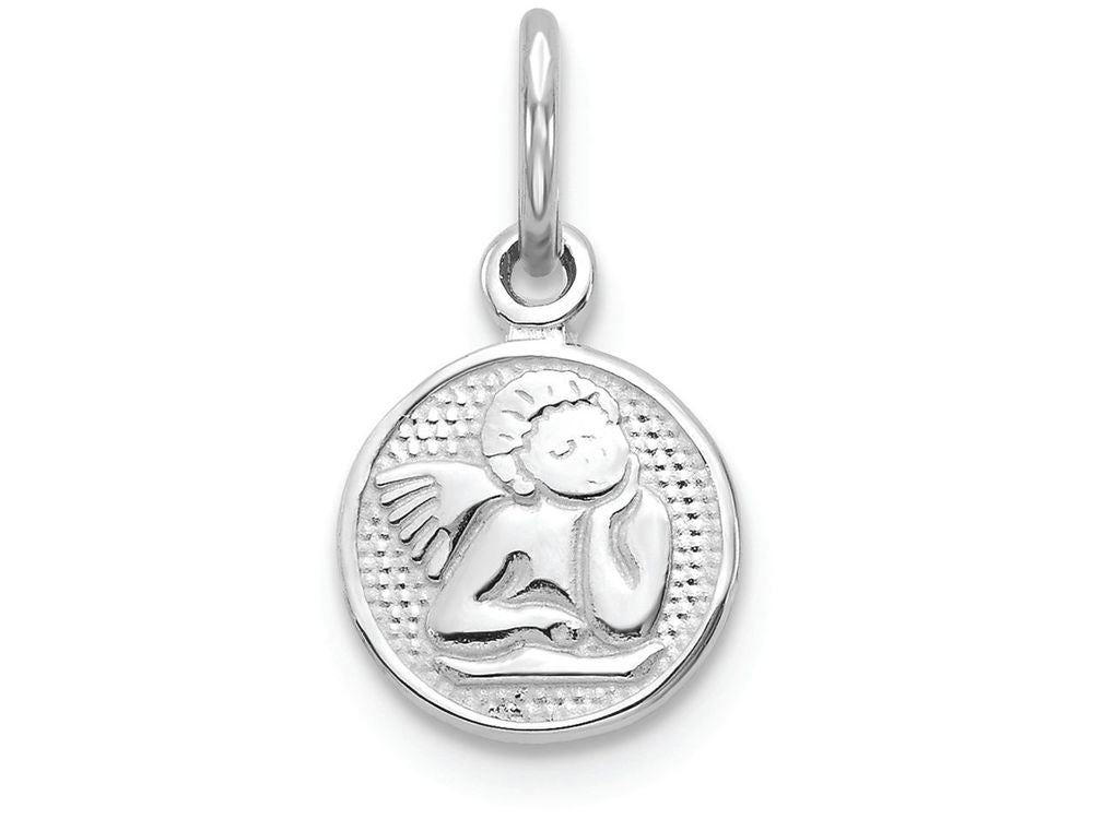 FJC Finejewelers 10k White Gold Angel Charm
