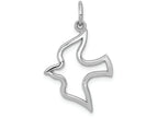 FJC Finejewelers 10k White Gold Dove Charm
