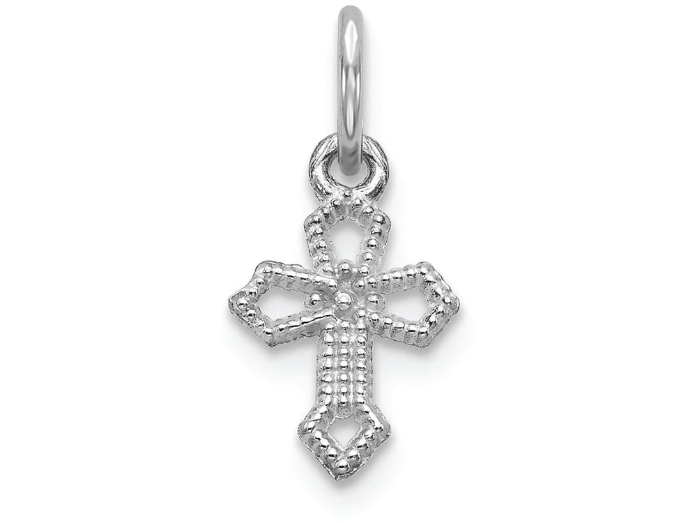 FJC Finejewelers 10k White Gold Passion Cross Charm
