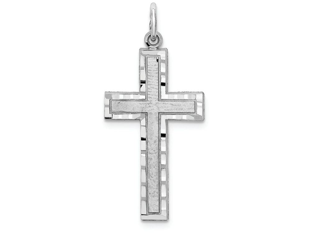 FJC Finejewelers 10k White Gold Cross Charm