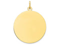FJC Finejewelers 10k Yellow Gold Plain .013 Gauge Circular Engravable Disc Charm 22 x 29mm