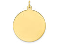 FJC Finejewelers 10k Yellow Gold Plain .018 Gauge Circular Engravable Disc Charm