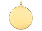 FJC Finejewelers 10k Yellow Gold Plain .013 Gauge Circular Engravable Disc Charm