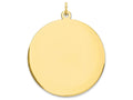 FJC Finejewelers 10k Yellow Gold Plain .018 Gauge Circular Engravable Disc Charm